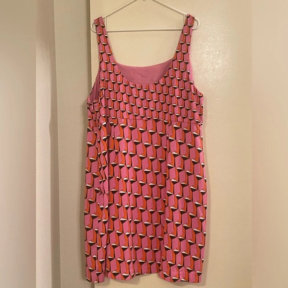 DIANE VON FURSTENBERG for TARGET NWOT 90s Shift Modern Geo Mini Dress in Pink - Picture 5 of 7